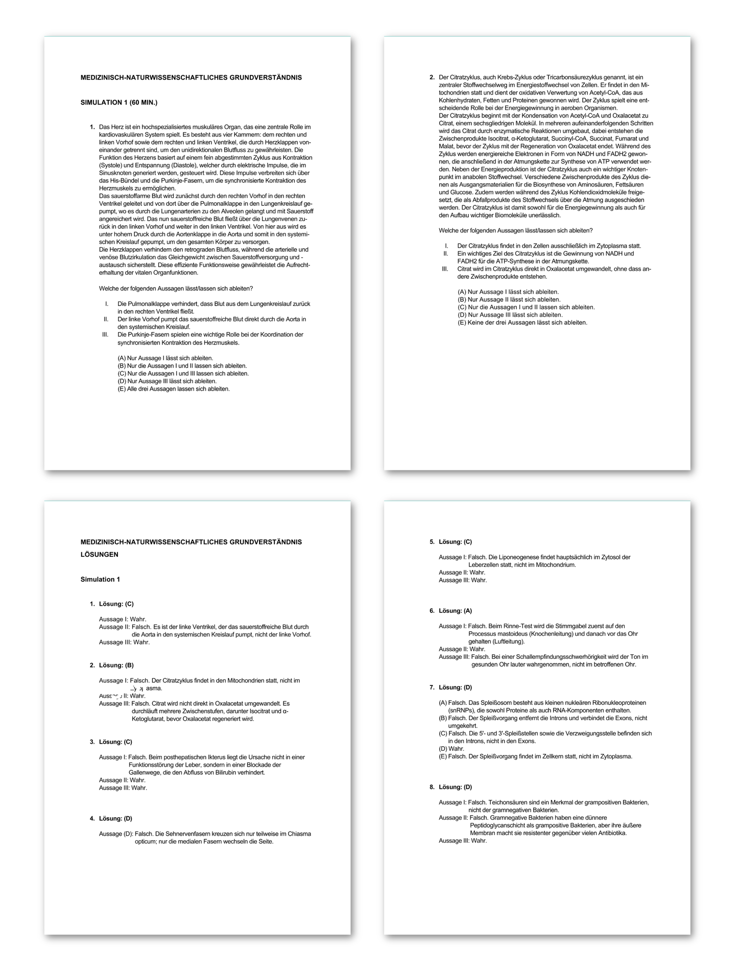 Medizinisch-Naturwissenschaftliches Grundverständnis 2025 - Digitaler Download